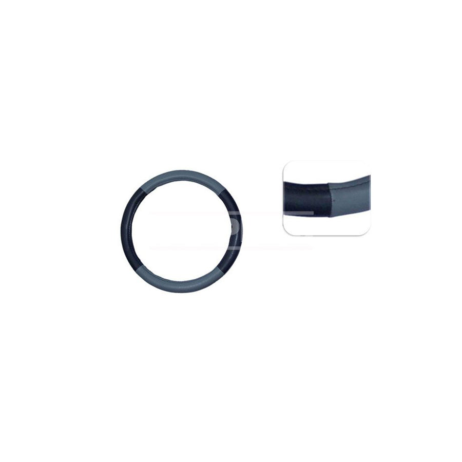 CARPRISS 79323307 Steering wheel cover Black, Grey, ?: 37-39cm, Leather, PU (Polyurethane), Thermoplast
