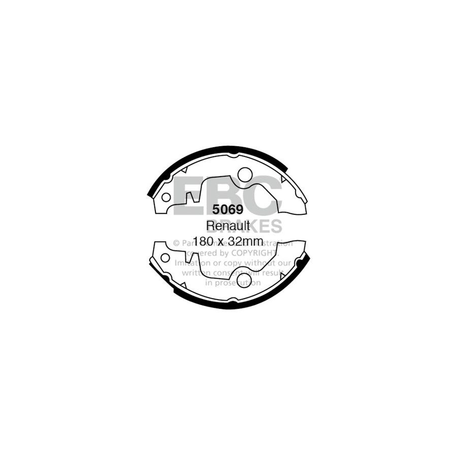 EBC 5069 Renault Rear Brake Shoes 1 | Duco Car Parts UK Car Parts