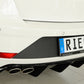 Rieger 00088134 SEAT 5F Leon FR Rear Diffuser for Twin Tailpipe Left - Glossy Black