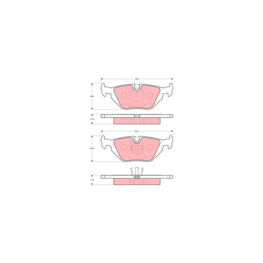 TRW Gdb1343 Brake Pad Set Prepared For Wear Indicator