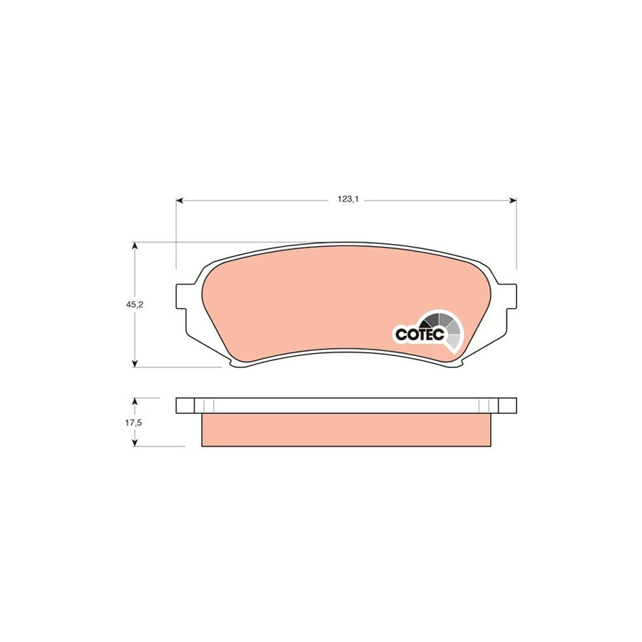 TRW Cotec Gdb3198 Brake Pad Set Not Prepared For Wear Indicator