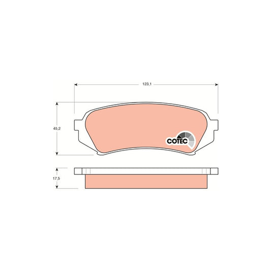 TRW Cotec Gdb3198 Brake Pad Set Not Prepared For Wear Indicator