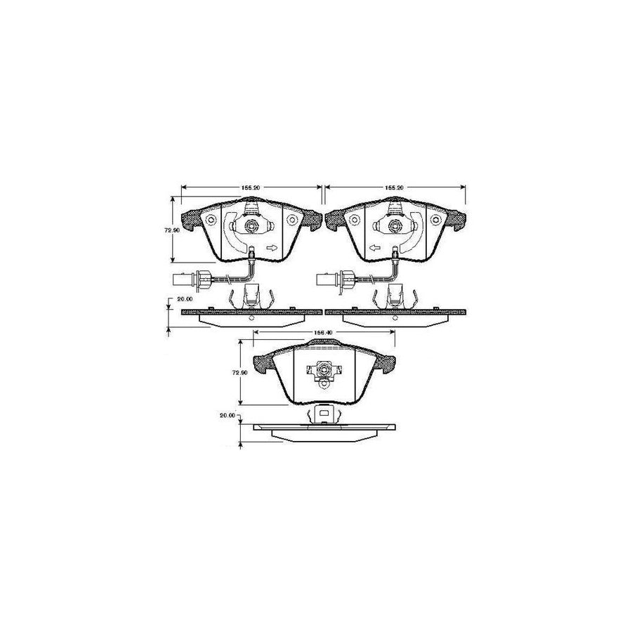 Bosch 0986Tb2849 Brake Pad Set Incl Wear Warning Contact With Accessories