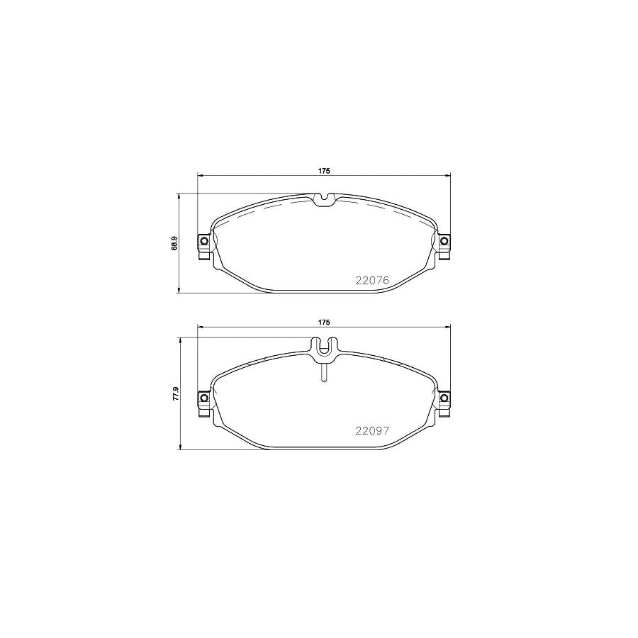 Brembo P 50 124 Brake Pad Set Prepared For Wear Indicator With Brake Caliper Screws