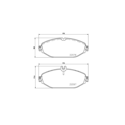 Brembo P 50 124 Brake Pad Set Prepared For Wear Indicator With Brake Caliper Screws
