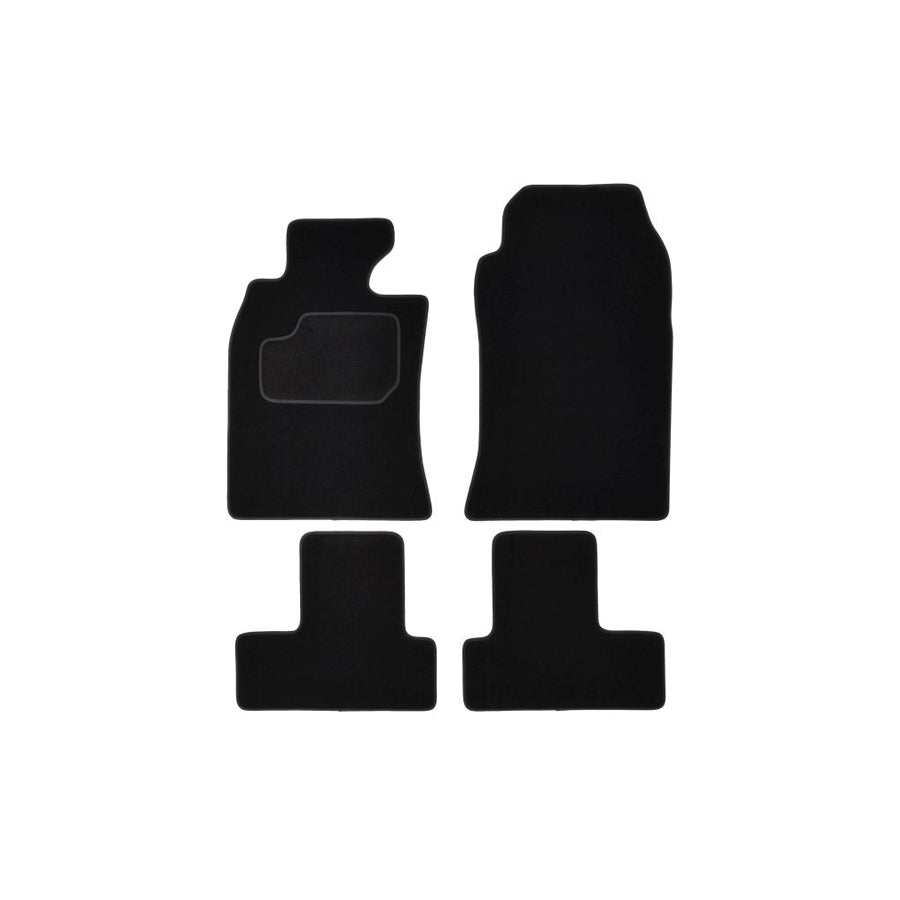 MAMMOOTH A041 MIN10 PRM 01 Floor mat set for MINI Hatchback (R50, R53) Textile, Front and Rear, Quantity: 4, Black
