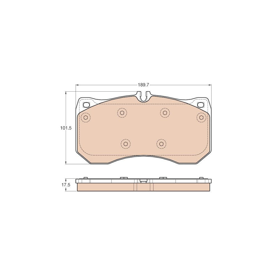 TRW Gdb1996 Brake Pad Set Cotec Prepared For Wear Indicator
