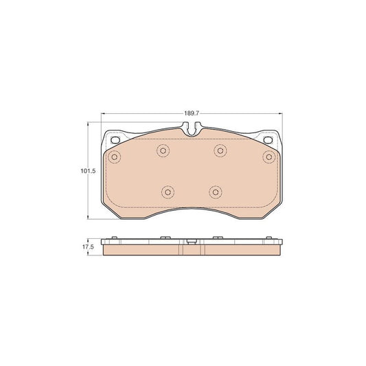 TRW Gdb1996 Brake Pad Set Cotec Prepared For Wear Indicator