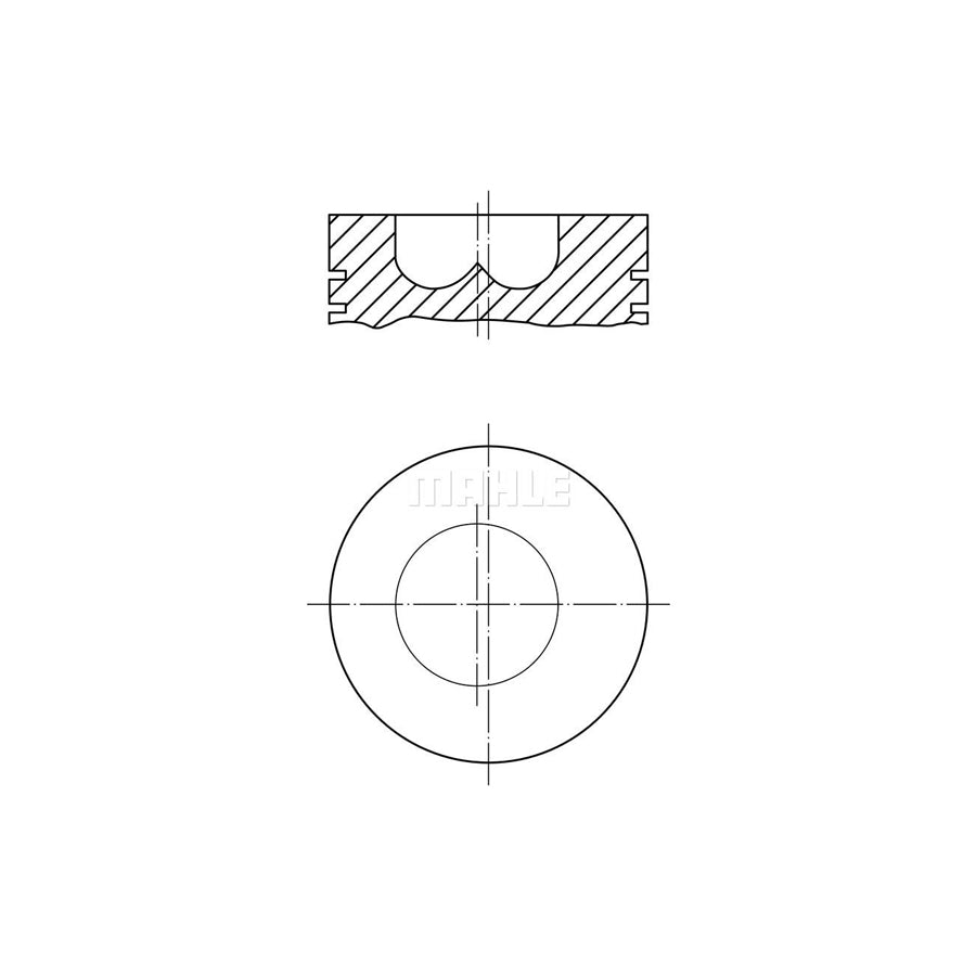 MAHLE ORIGINAL 439 14 00 Piston 120,0 mm, with piston ring carrier, without cooling duct