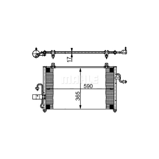 MAHLE ORIGINAL AC 381 000S Air conditioning condenser without dryer