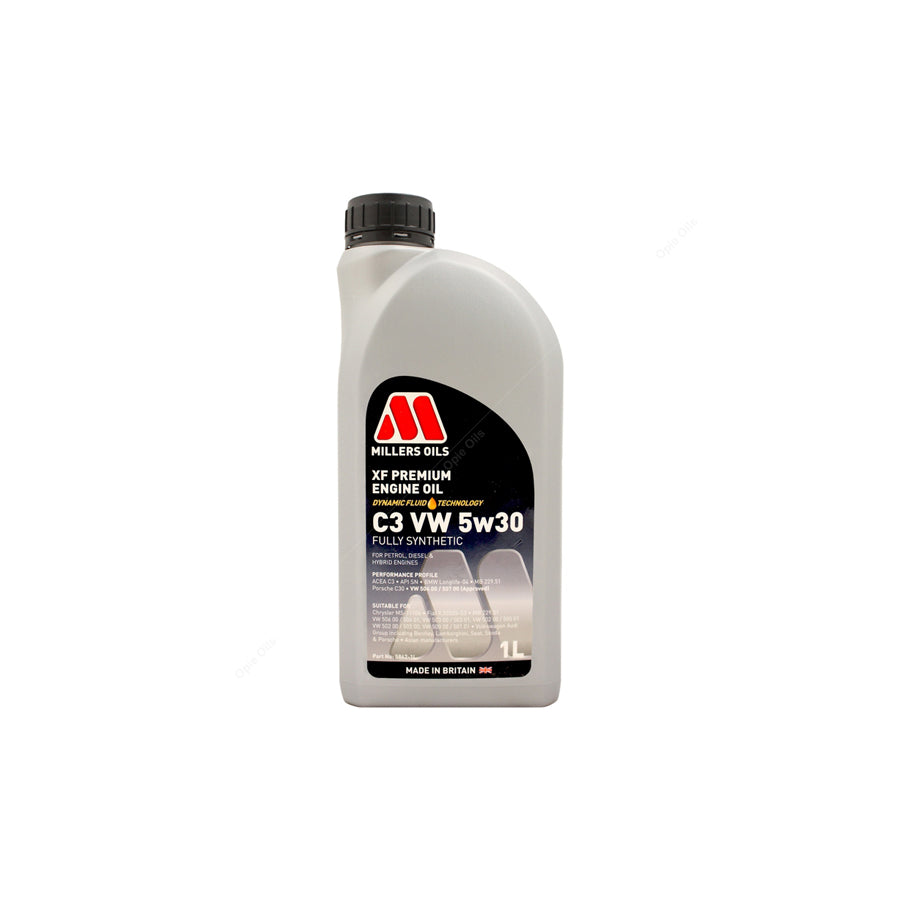 Millers Oils XF Premium C3 VW 5W-30 Fully Synthetic Engine Oil 1l