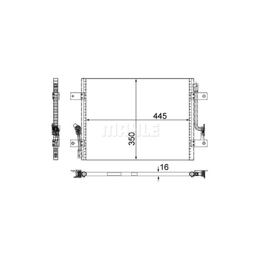 MAHLE ORIGINAL AC 583 000S Air conditioning condenser without dryer
