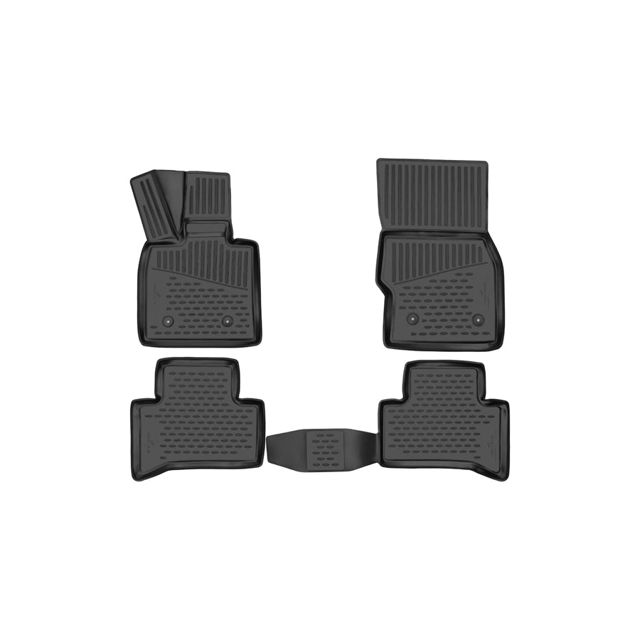 WALSER Tailored, XTR 75248 Floor mat set Elastomer, Front and Rear, Black