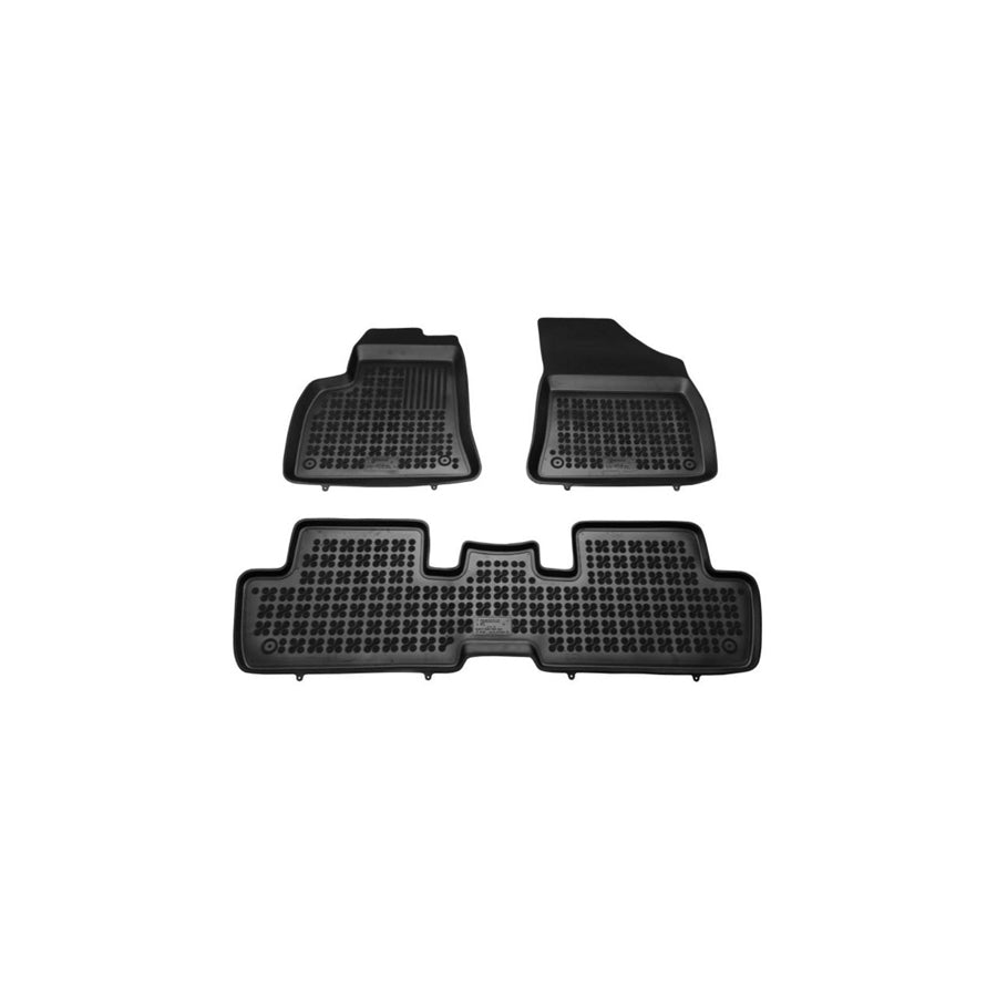 REZAW PLAST Tailored 201306 Floor mat set for PEUGEOT 3008 I (0U_) Elastomer, Front and Rear, Quantity: 3, Black