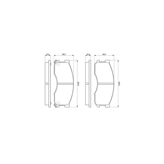 Bosch 0986424202 Brake Pad Set For Mazda 626 BP091