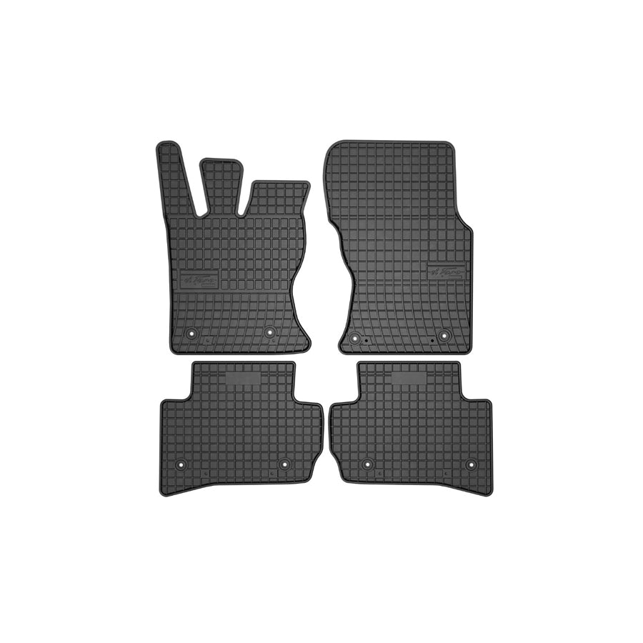 FROGUM Tailored, Basic 411128 Floor mat set Elastomer, Front and Rear, Quantity: 4, Black, (LHD)