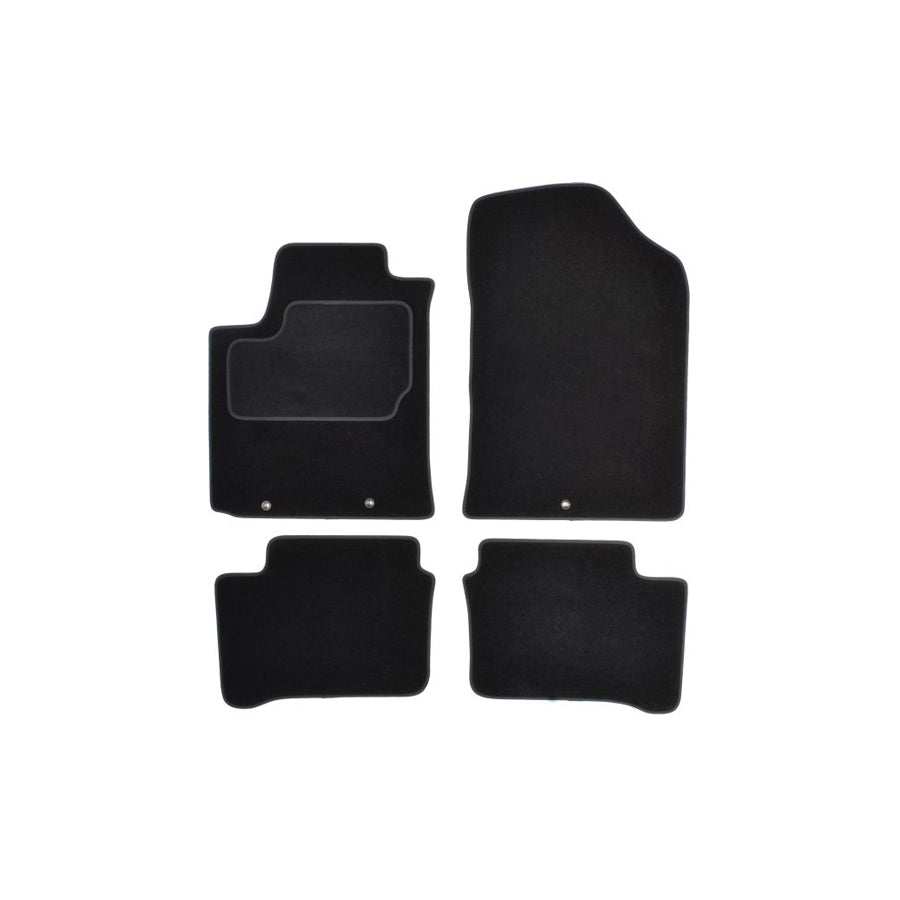 MAMMOOTH A041 KIA140 PRM 01 Floor mat set for KIA Picanto II (TA) Textile, Front and Rear, Quantity: 4, Black
