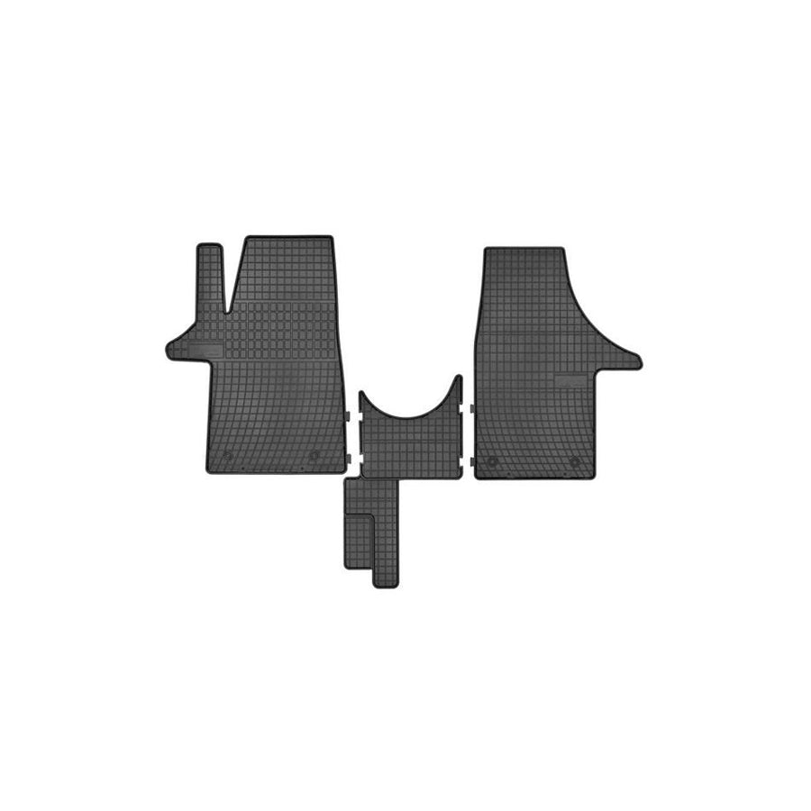FROGUM Tailored D0073 Floor mat set Elastomer, Front, Quantity: 3, Black, (LHD)