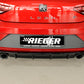 Rieger 00088133 SEAT 5F Leon FR Rear Diffuser for Sport Tailpipe Left & Right - Glossy Black