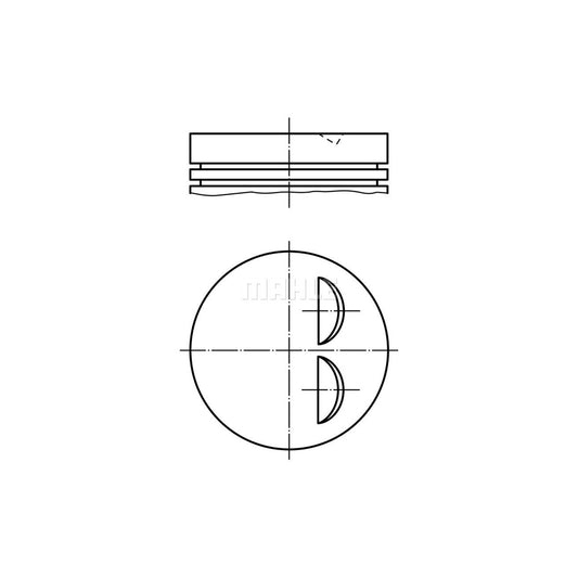 MAHLE ORIGINAL 448 17 01 Piston 79,4 mm, with piston rings, without cooling duct