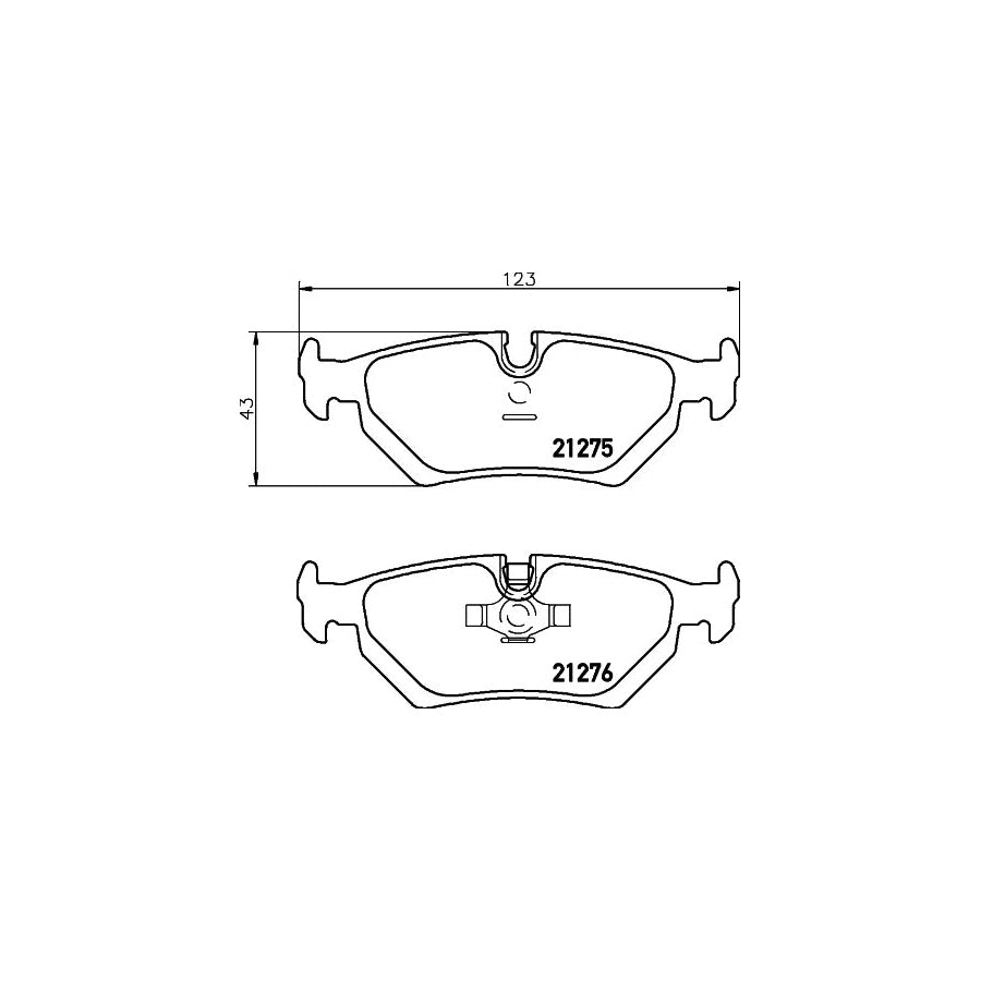 Hella 8DB 355 006 841 Brake Pad Set Prepared For Wear Indicator