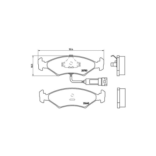 Brembo P 24 012 Brake Pad Set For Ford Sierra