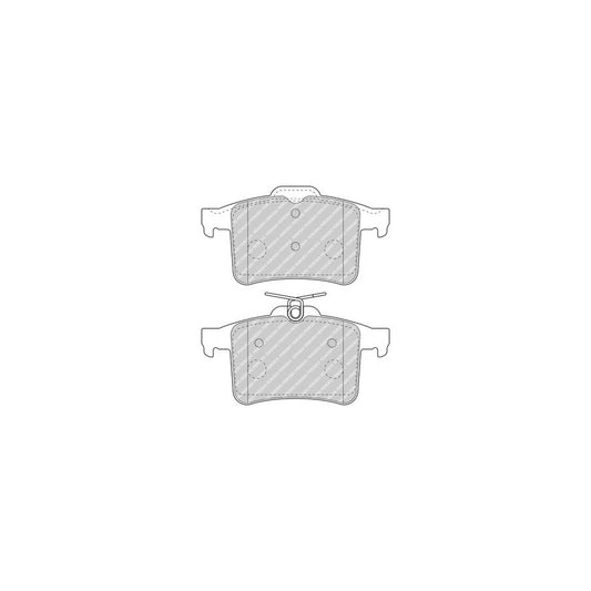 Ferodo Fdb5014 Brake Pad Set Not Prepared For Wear Indicator Without Accessories