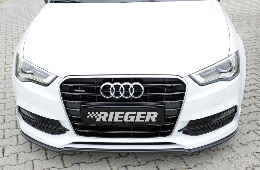 Rieger 00056799 Audi 8V Front Splitter (A3 & S3) -  Matte Black