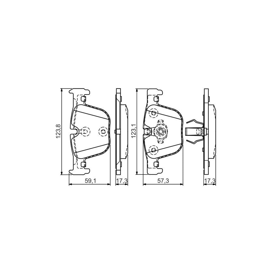 Bosch 0986Tb3182 Brake Pad Set 