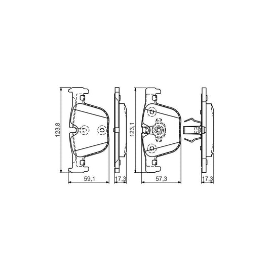 Bosch 0986Tb3182 Brake Pad Set 