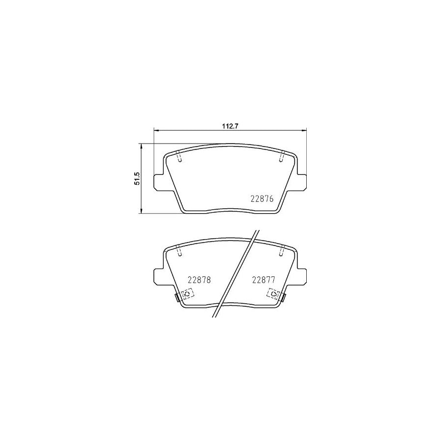 Brembo P 30 112 Brake Pad Set For Hyundai I30 With Acoustic Wear Warning