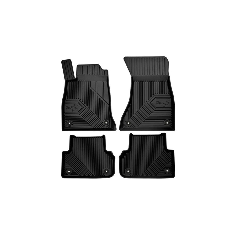 FROGUM Tailored 77407596 Floor mat set for AUDI A4 Elastomer, Front and Rear, Quantity: 4, Black, (LHD)