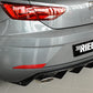 Rieger 00088136 SEAT 5F Leon Cupra Rear Diffuser for Original Tailpipe Left & RIght - Glossy Black