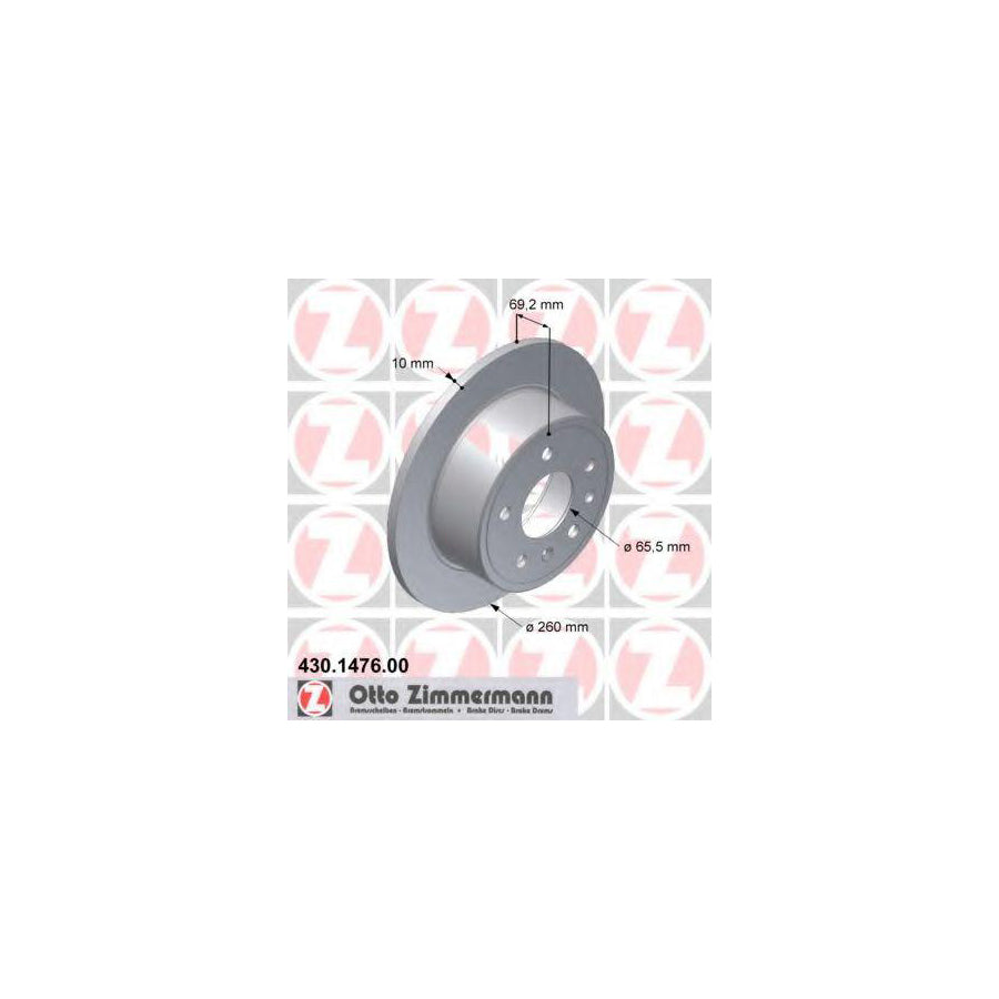 ZIMmERMANN 430 1476 00 Brake Disc Solid