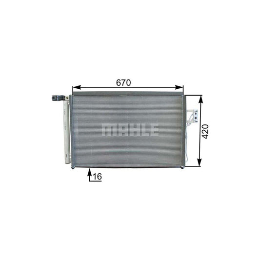 MAHLE ORIGINAL AC 440 000P Air conditioning condenser for HYUNDAI SANTA FE with dryer