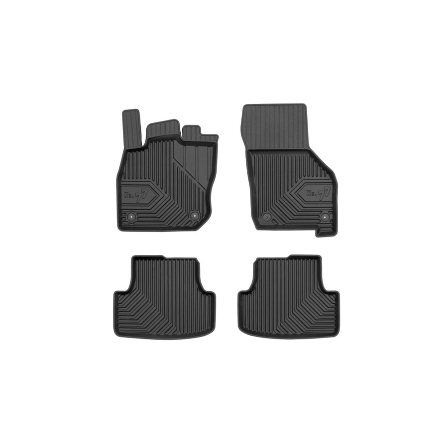FROGUM Tailored, No.77 77425002 Floor mat set for VW GOLF Elastomer, Front and Rear, Quantity: 4, Black, (LHD)