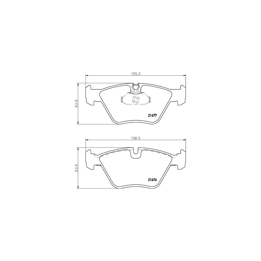 Hella 8DB 355 007 961 Brake Pad Set For Bmw 5 Series Prepared For Wear Indicator
