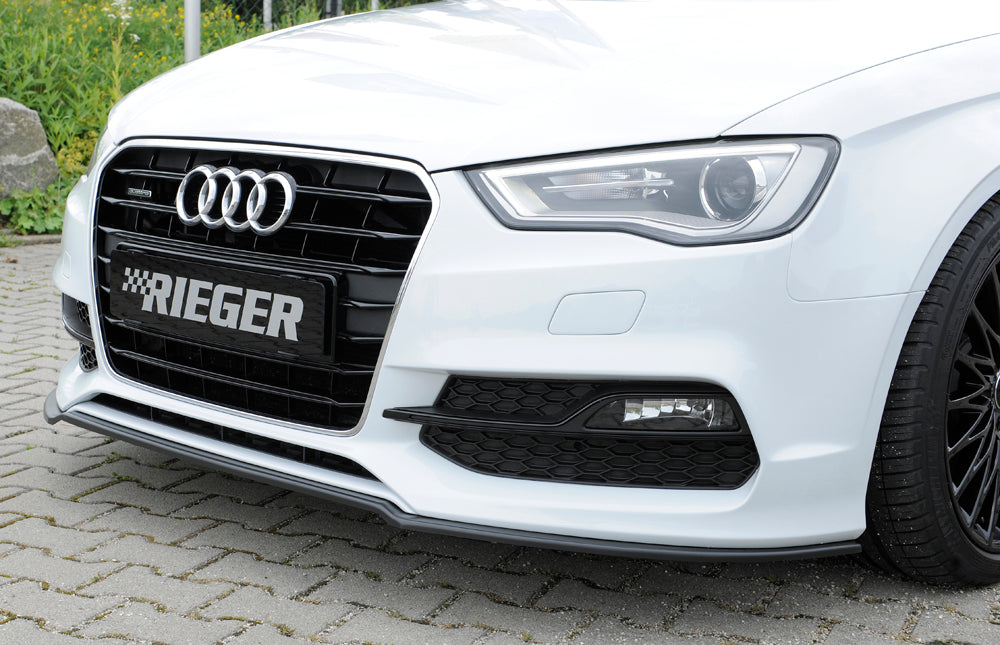 Rieger 00056799 Audi 8V Front Splitter (A3 & S3) -  Matte Black