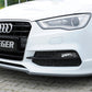 Rieger 00056799 Audi 8V Front Splitter (A3 & S3) -  Matte Black