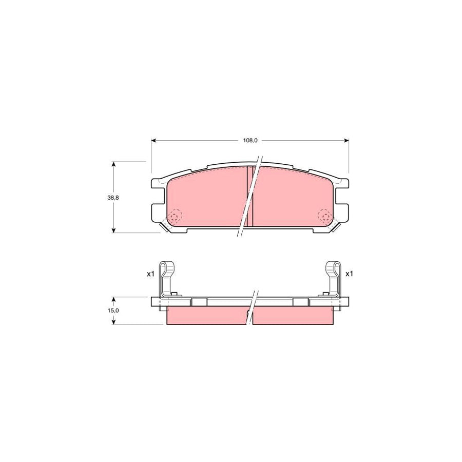 TRW Gdb990 Brake Pad Set With Acoustic Wear Warning