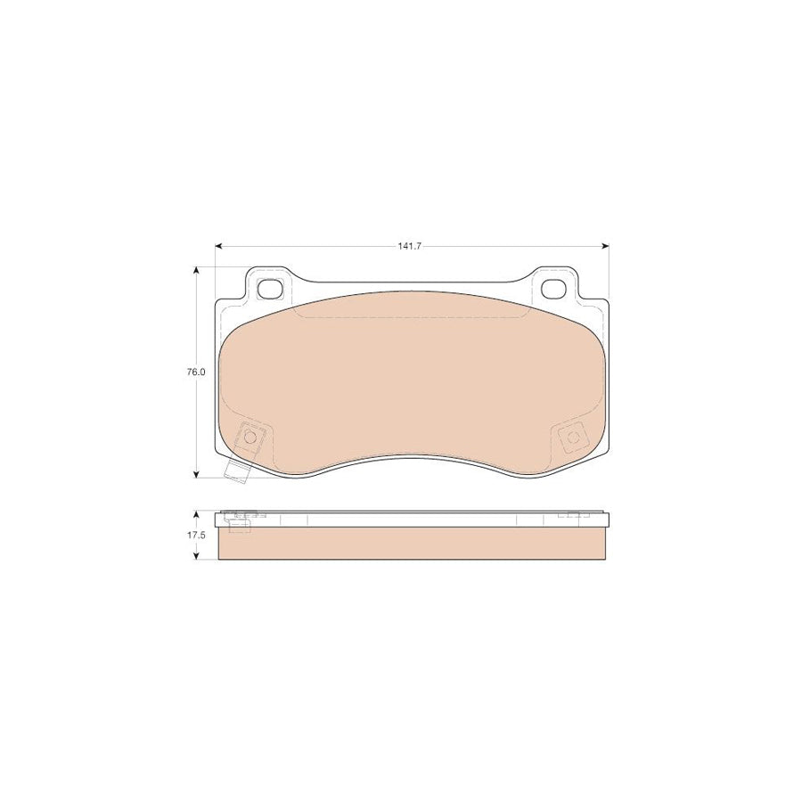 TRW Gdb4449 Brake Pad Set With Acoustic Wear Warning