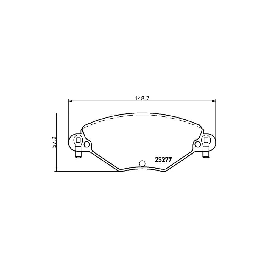 Hella 8DB 355 019 411 Brake Pad Set For CITROEN C5 Incl Wear Warning Contact With Brake Caliper Screws