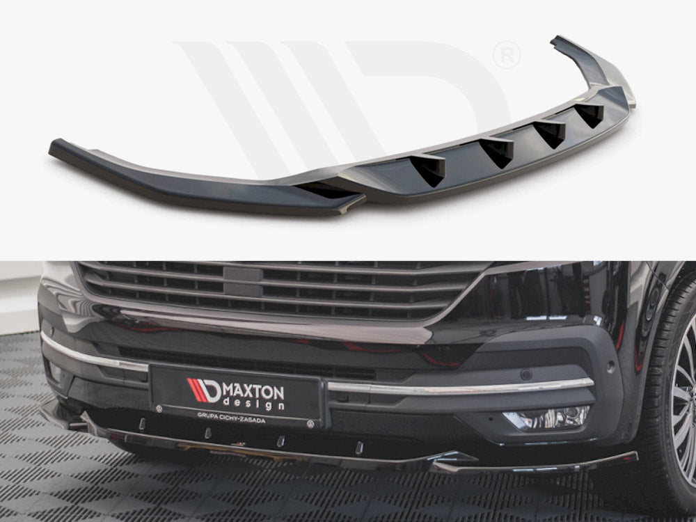 Maxton Design VW-T6F-FD2T Front Splitter V2 VW T6 Facelift (2019-) | Duco Car Parts UK Car Parts