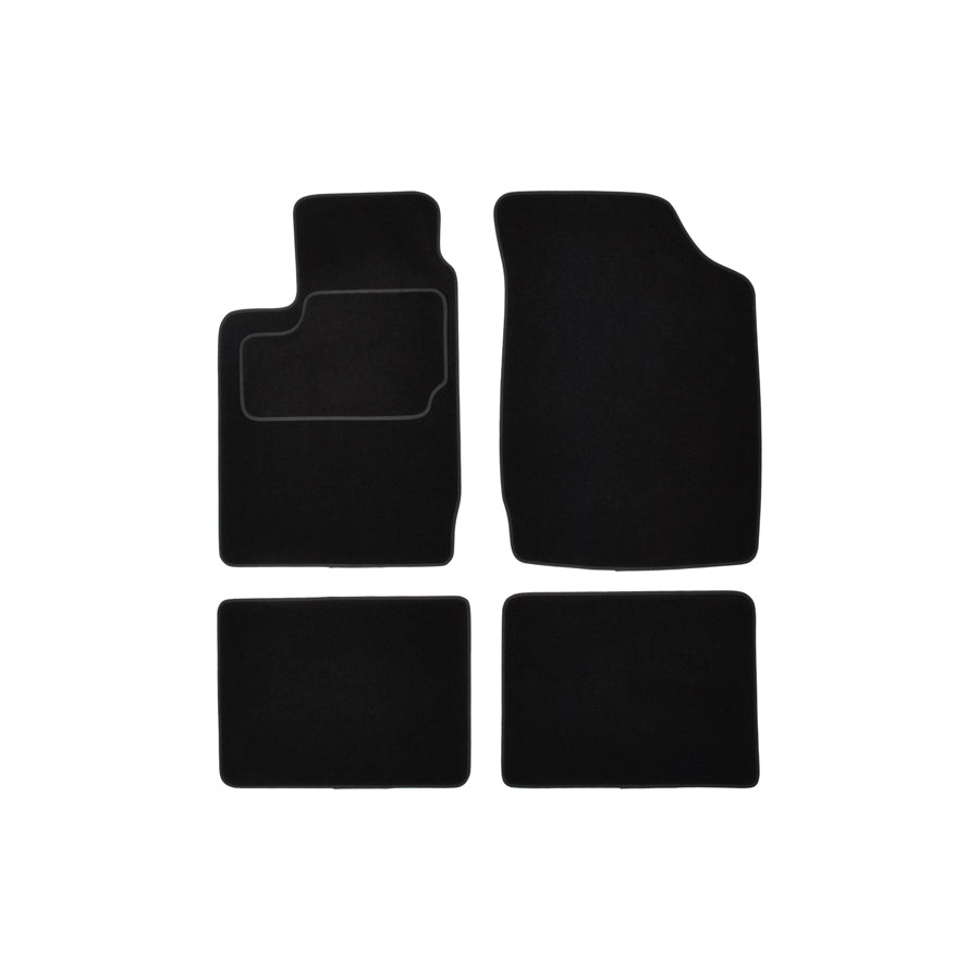 CUSTOPOL Tailored RNT120S Floor mat set Textile, Front and Rear, Quantity: 4, Grey