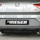 Rieger 00088136 SEAT 5F Leon Cupra Rear Diffuser for Original Tailpipe Left & RIght - Glossy Black