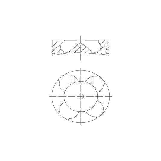 MAHLE ORIGINAL 033 41 11 Piston 78,56 mm, Pitman Arm to front axle, Pitman arm to intermediate arm 1, Pitman Arm to track rod, with cooling duct, with piston ring carrier