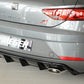 Rieger 00088136 SEAT 5F Leon Cupra Rear Diffuser for Original Tailpipe Left & RIght - Glossy Black