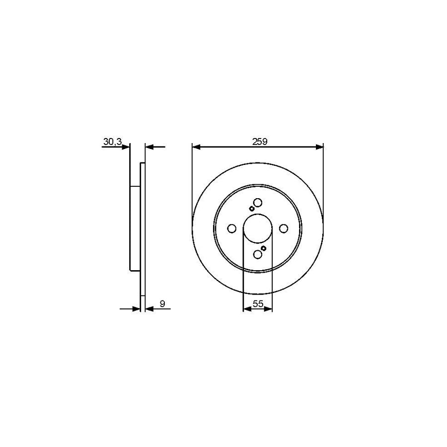 BOSCH 0 986 479 420 Brake Disc Solid Oiled