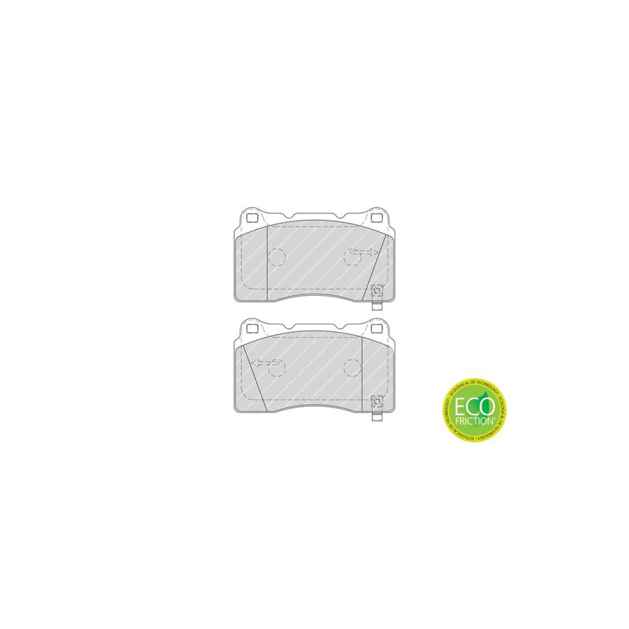 Ferodo Premier Eco Friction Fdb1968 Brake Pad Set With Acoustic Wear Warning Without Accessories