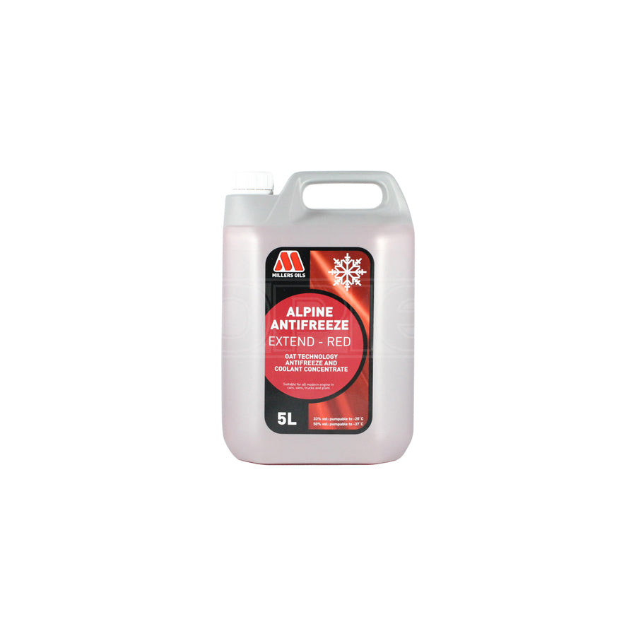 Millers Oils Alpine Antifreeze / Coolant Extend Red Concentrate 5l